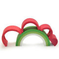 Silicone Rainbow apilando bloques de construcción juguetes para niños edu